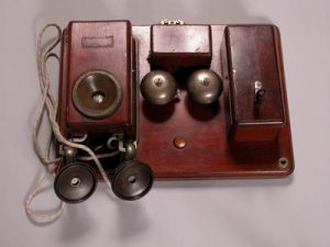 Belle Phone set in Museum of Telephones Budapest Buda Castle