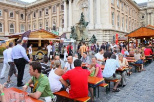 Buda Castle Beer Festival by Day Budapest Hungary