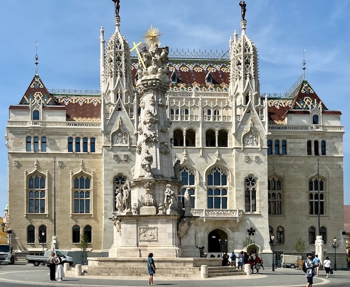Buda Castle Holy Trinity Statue by Ministry of Finance Budapest Plague Column