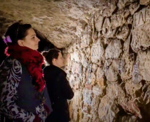Medieval Initials in Buda Castle Caves Labyrinth Tour