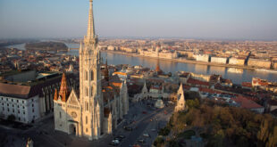 Matthias Church Buda Castle Budapest Aerial Drone Photo Matyas Templom