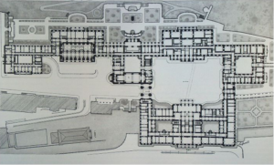 Floorplan of The Buda Castle around 1900