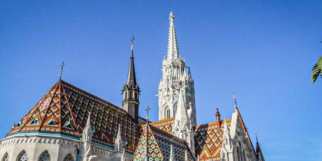 Zsolnay Ceramic Roof, Matthias Church Budapest Buda Castle Hill