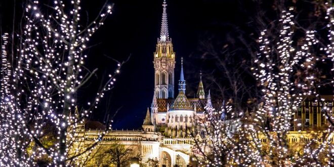Buda Castle Matthias Church Christmas Festive Lights Mark Mervai